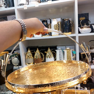 سینی بیضی عربی طلایی